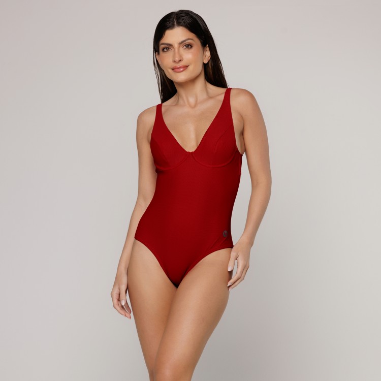 Body Maiô Cortinão com Aro Rubro