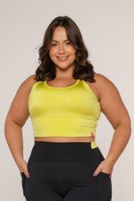 Top Fitness Alça Dupla Verde Lima