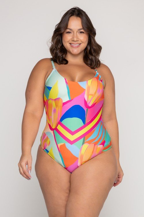 Body Maiô Cavado Estampa Solar