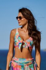 Top Biquini Laço Estampa Solar