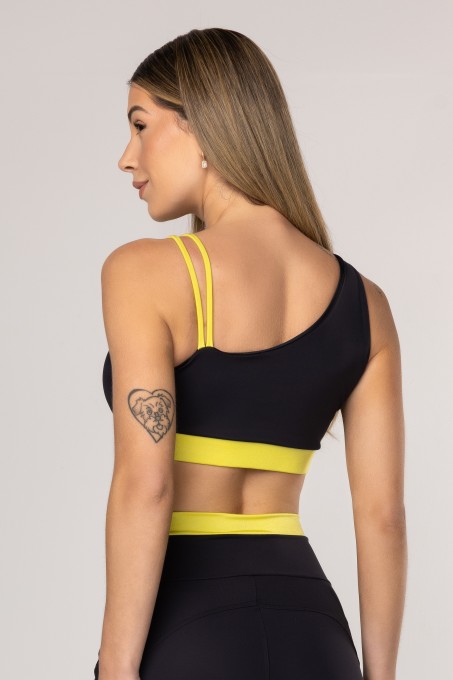 Top Fitness Assimétrico Verde Lima