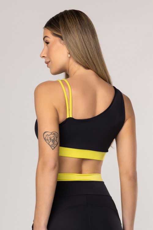 Top Fitness Assimétrico Verde Lima