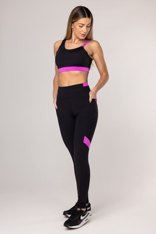 Calça Legging com Bolso Preta