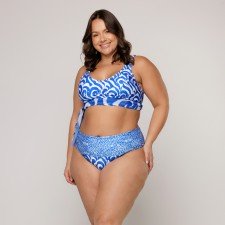Calcinha Biquini Com Pala Larga Estampa Wave