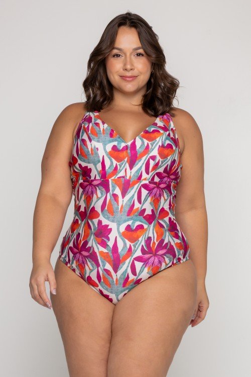 Body Maio Com Sustentação Estampa Flower