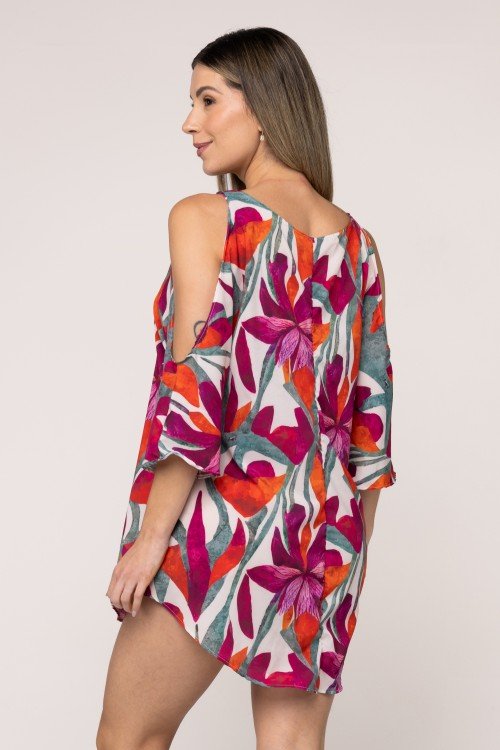 Saída de Praia Estampa Flower