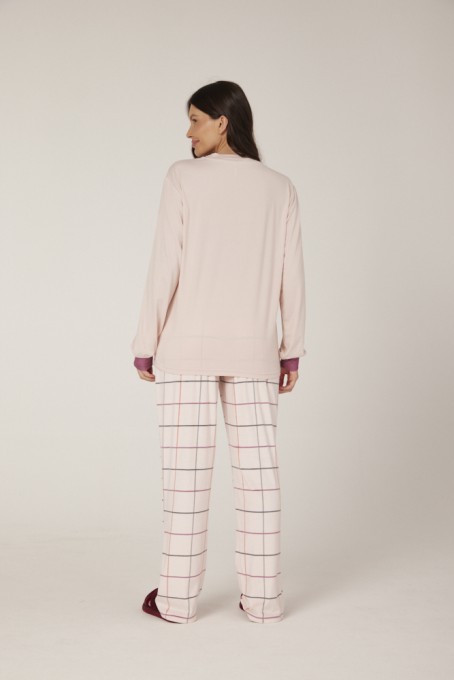 Pijama Feminino Longo com Calça em Fleece