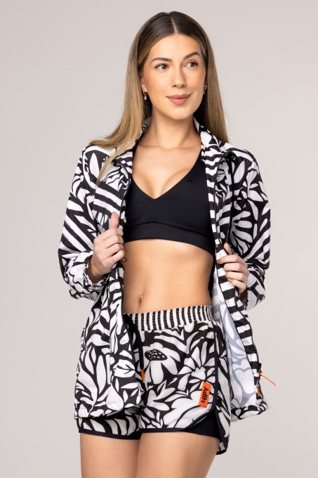 Parka Corta Vento Estampa Orgânico