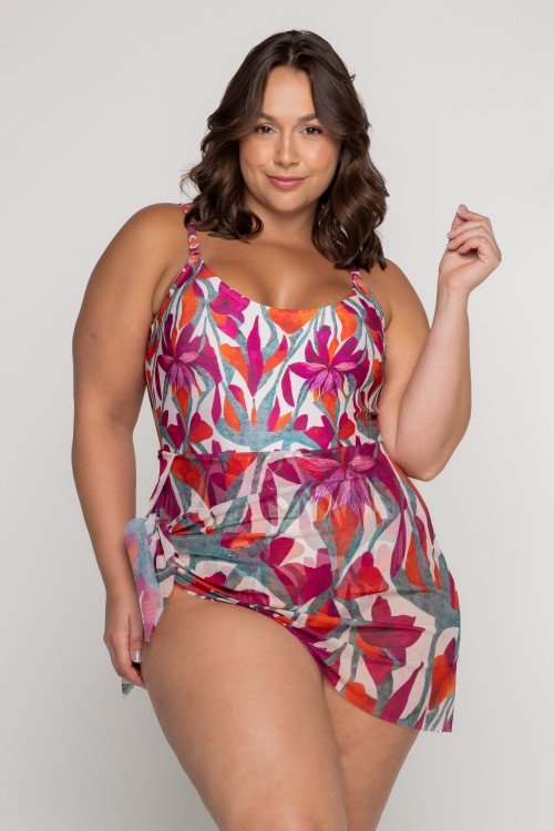 Maiô Cavado 2 em 1 Estampa Flower