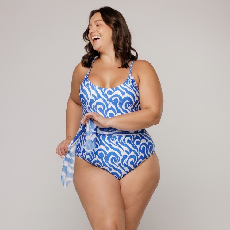 Maiô Cavado 2 em 1 Estampa Wave