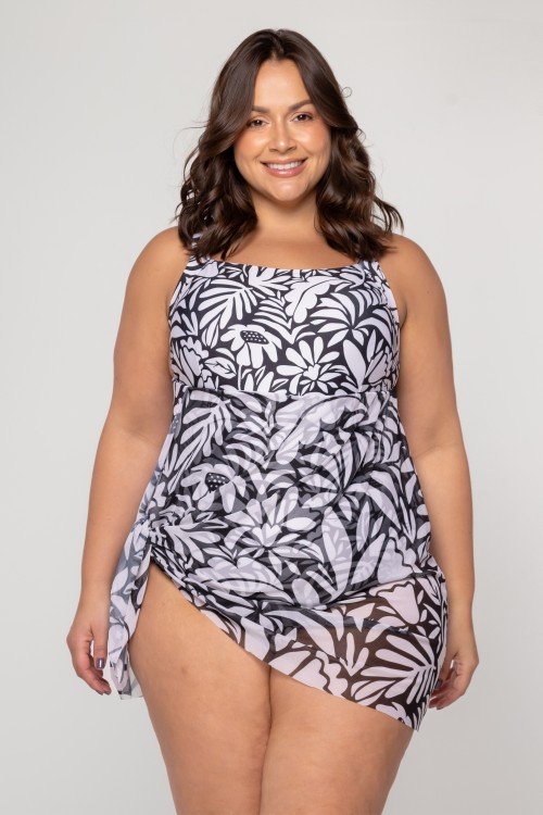 Maiô Vestido 2 em 1 Estampa Orgânico