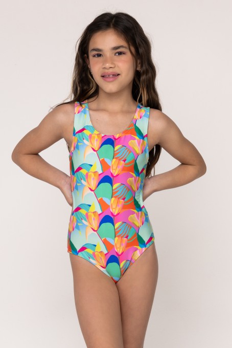 Body Maiô Infantil Engana Mamãe Estampa Solar