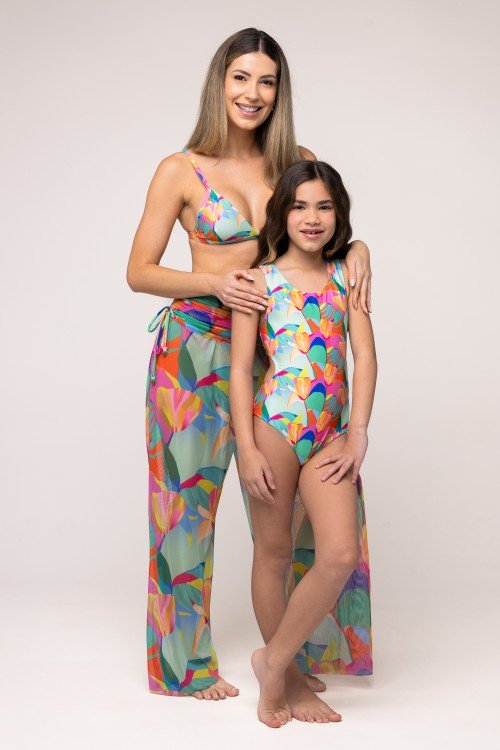 Body Maiô Infantil Engana Mamãe Estampa Solar