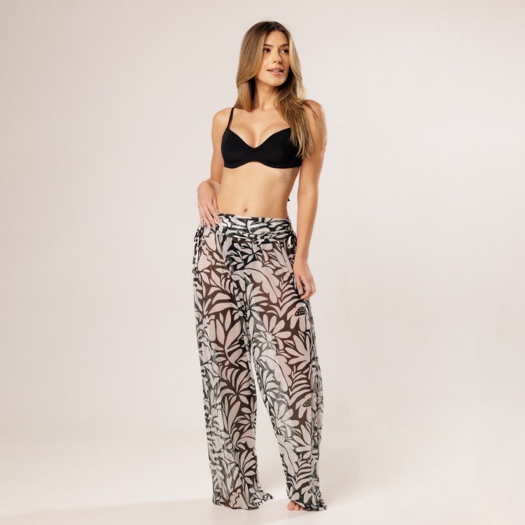 Calça De Tule Estampa Orgânico