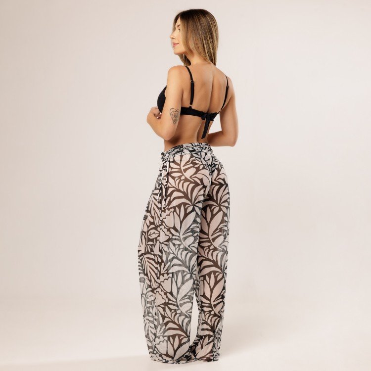 Calça De Tule Estampa Orgânico