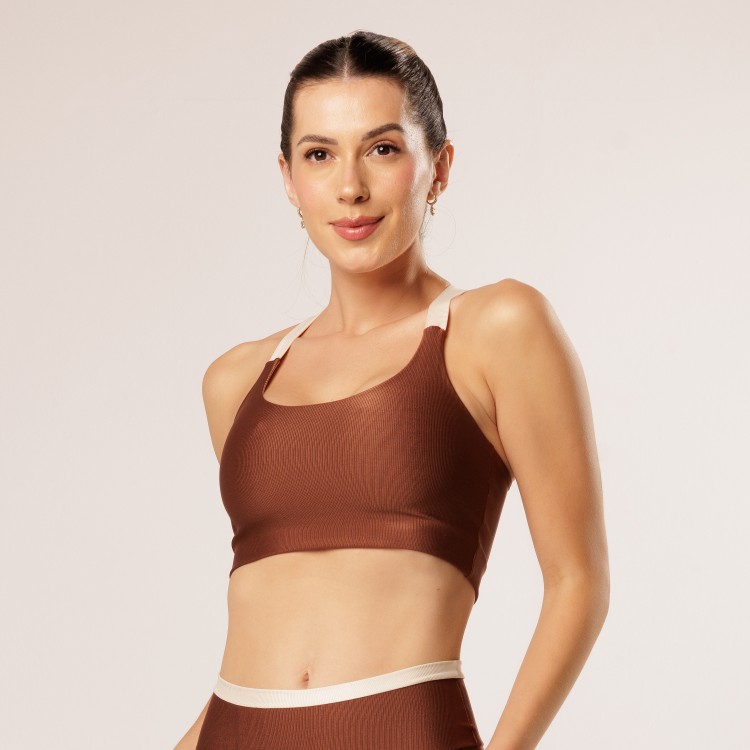 Top Fitness Canelado Bicolor