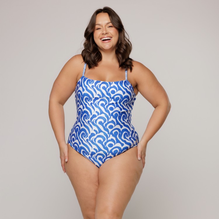 Body Maiô com Tiras nas Costas Fio Duplo Wave