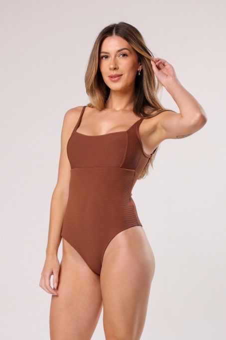 Body Maiô Canelado Comfy