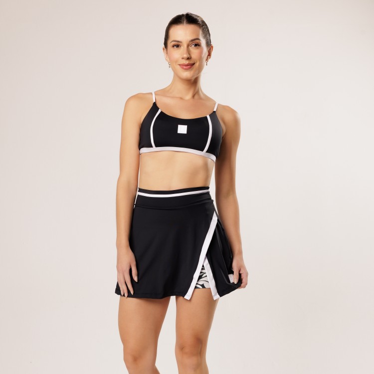 Short Saia Recorte Preto
