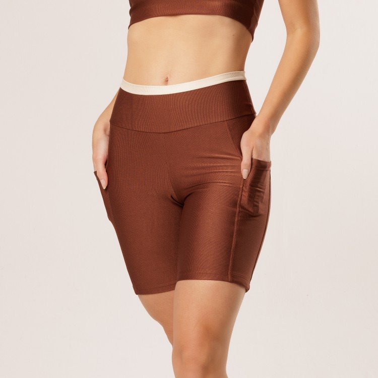 Bermuda com Forro e Zero Transparência Bicolor