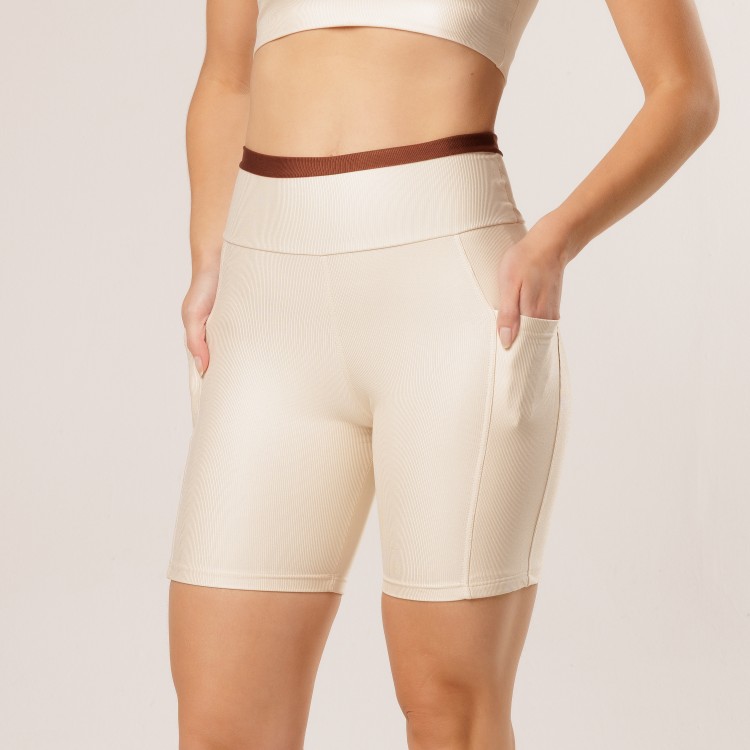 Bermuda com Forro e Zero Transparência Bicolor