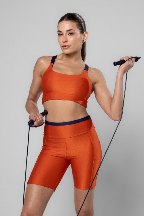 Bermuda com Forro e Zero Transparência Bicolor