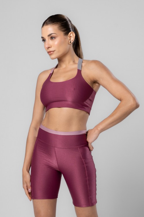 Bermuda com Forro e Zero Transparência Bicolor