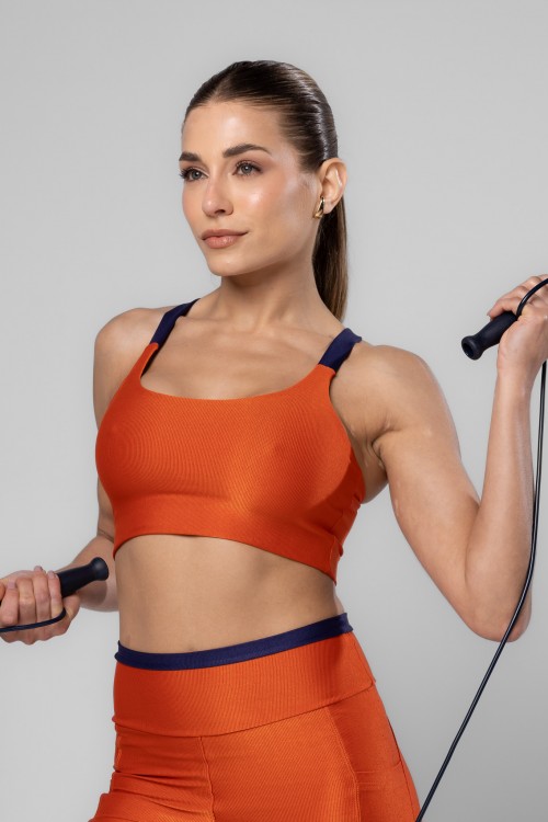 Top Fitness Canelado Bicolor