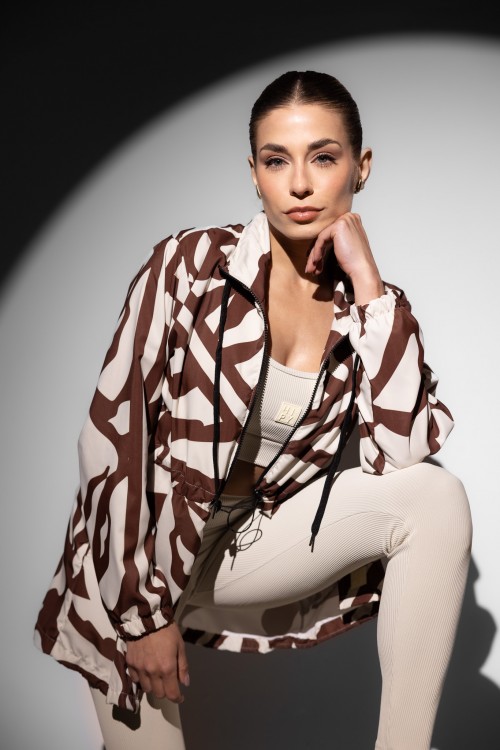 Parka Corta Vento Estampa Duna