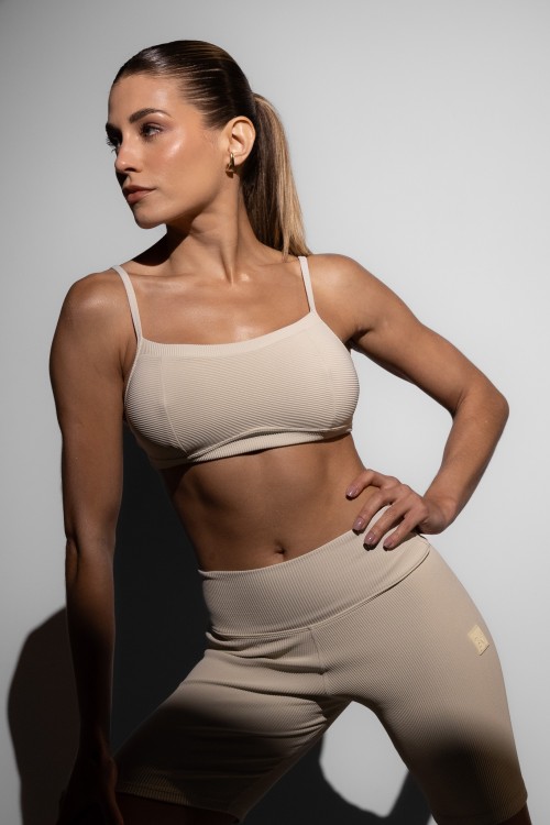 Top Fitness Alcinha Canelado Comfy Off