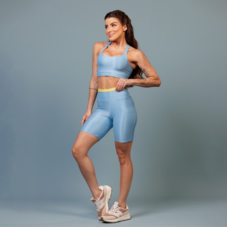 Bermuda com Forro e Zero Transparência Bicolor