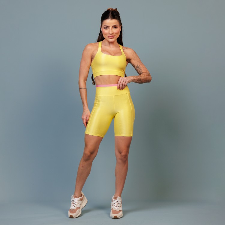 Bermuda com Forro e Zero Transparência Bicolor