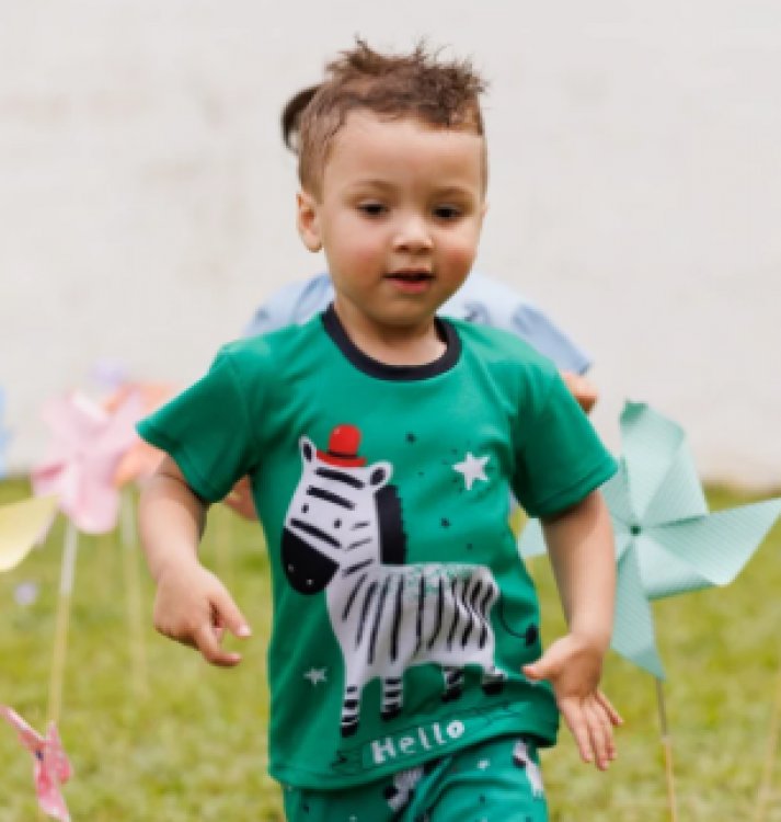 Pijama Infantil Estampa Zebra