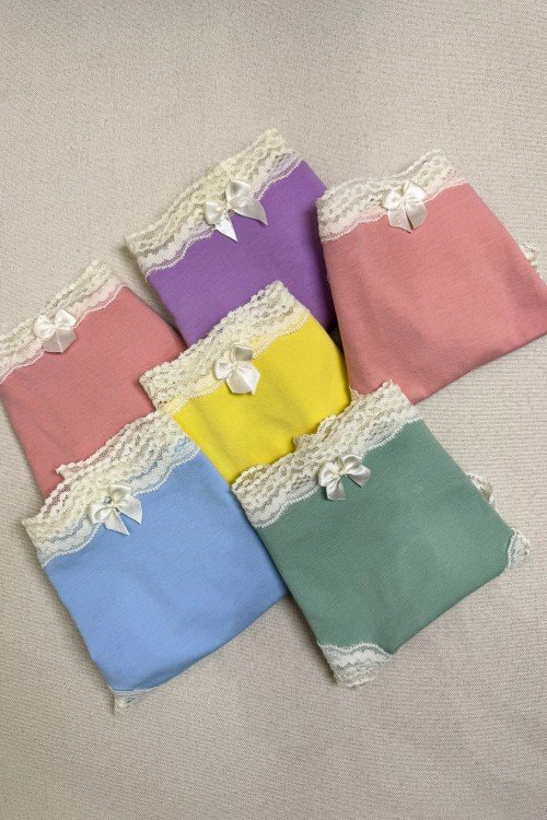 Kit com 6 Calcinhas Cores Variadas