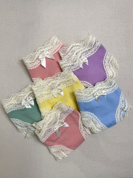 Kit com 6 Calcinhas Cores Variadas