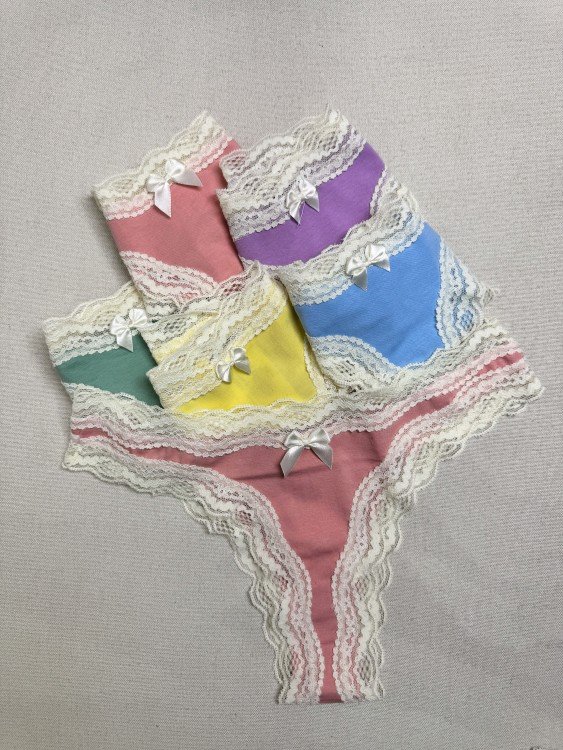 Kit com 6 Calcinhas Cores Variadas