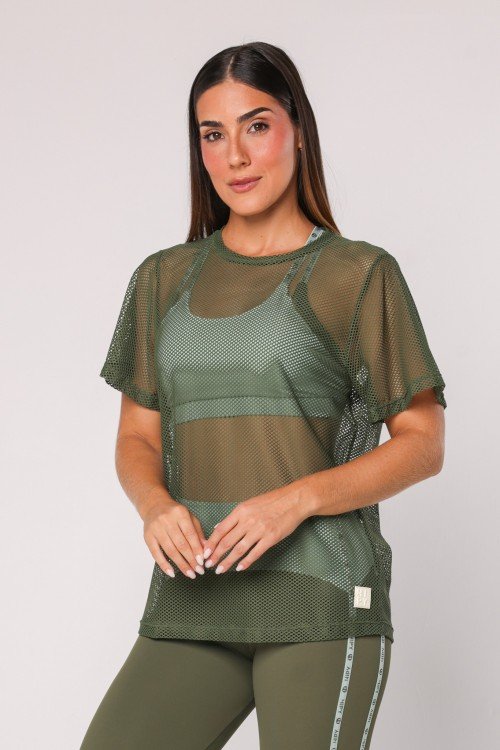 Blusão Tela Verde Escuro