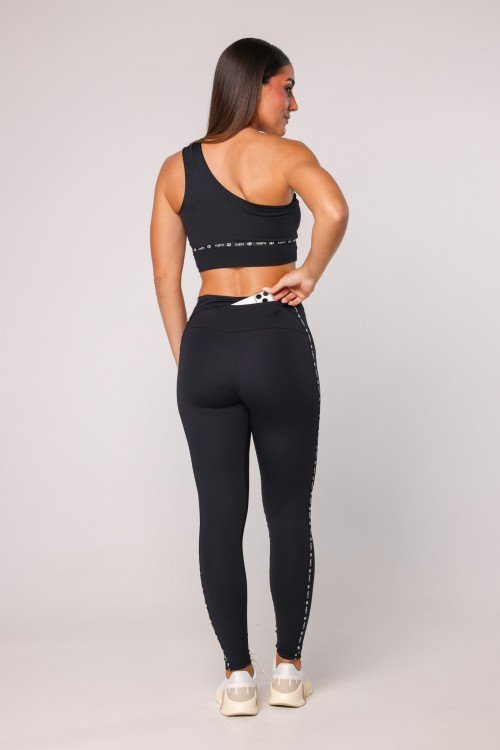 Legging com Elástico Personalizado Preto