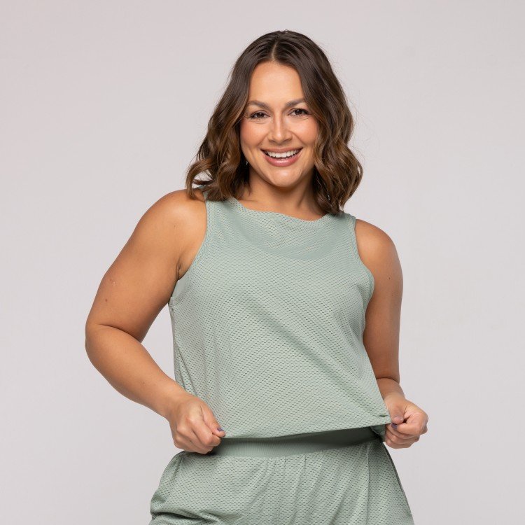 REGATA CROPPED BÁSICA VERDE MENTA