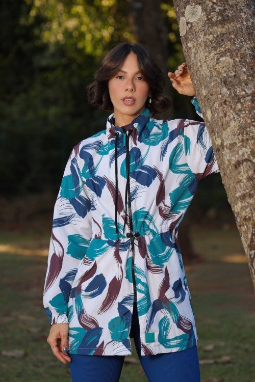 Parka Corta Vento Estampada