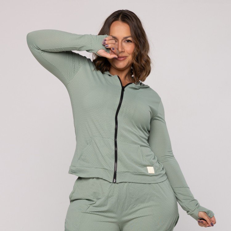 Casaco Dry Fit Verde Claro