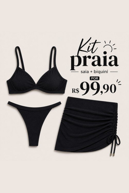 Kit Praia Preto