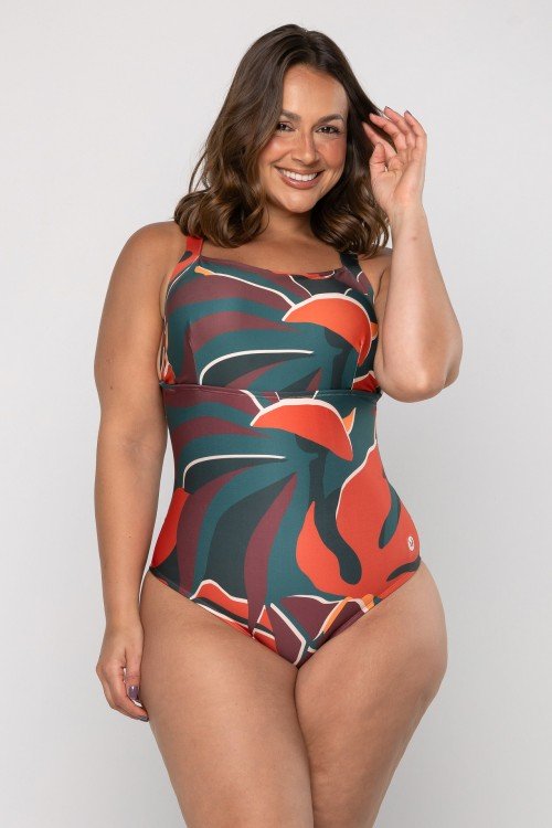 Body Maio Decote Quadrado Estampa Vereda