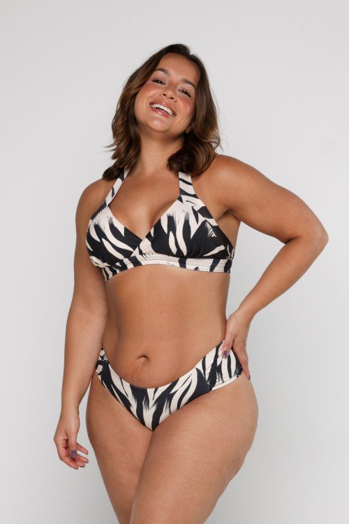 Top Biquini Transpassado Estampado