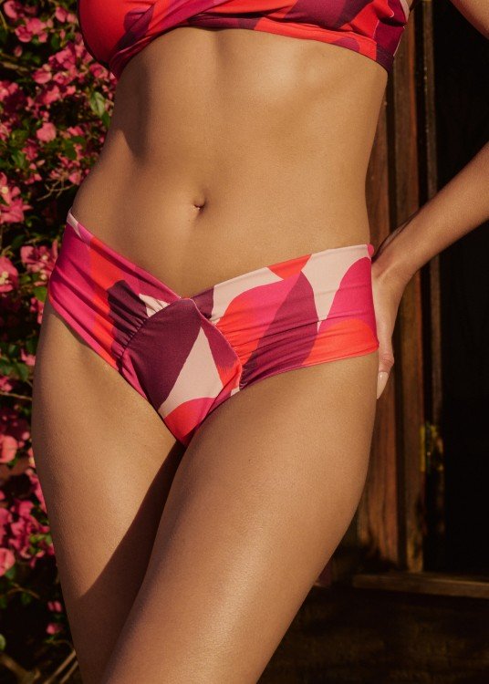 Calcinha Biquini Pala Franzida Estampada