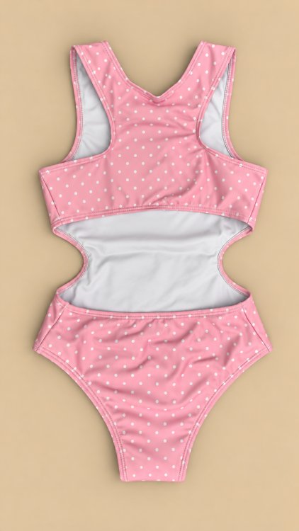 Body Maiô Infantil Engana Mamãe Poá Rosa