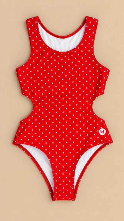 Body Maiô Infantil Engana Mamãe Poá Vermelho