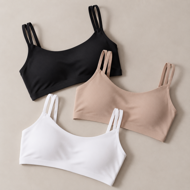 Kit com 3 top alça dupla