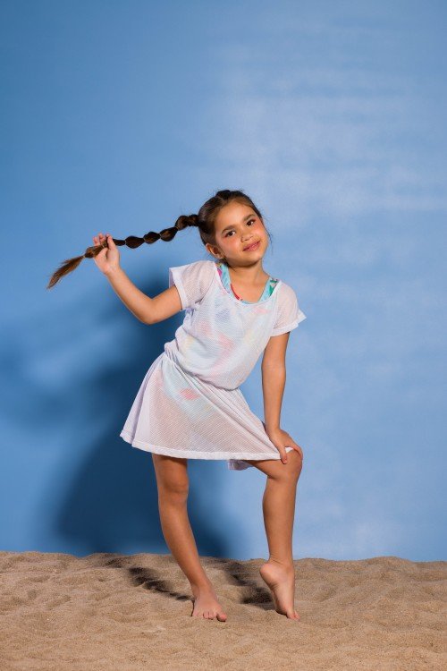 Vestido Pareô Infantil Branco