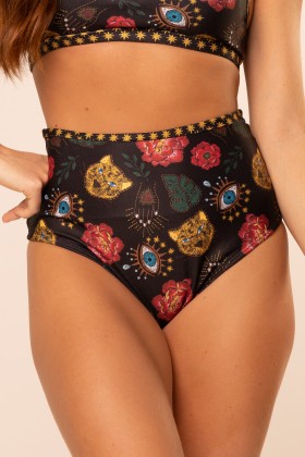 Calcinha Biquini Hot Pant Estampa Bordado E311